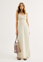 Vestido Longo Evasê Em Viscolinho