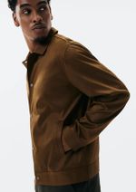 Jaqueta Masculina Bomber Em Suede