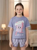 Pijama Curto Infantil Menina Que Brilha No Escuro
