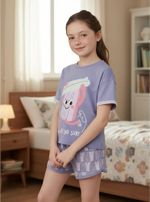 Pijama Curto Infantil Menina Que Brilha No Escuro