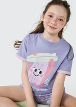 Pijama Curto Infantil Menina Que Brilha No Escuro
