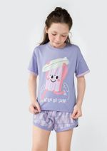 Pijama Curto Infantil Menina Que Brilha No Escuro