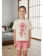 Pijama Curto Infantil Menina Que Brilha No Escuro