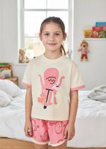 Pijama Curto Infantil Menina Que Brilha No Escuro