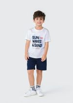 Bermuda Infantil Menino Em Malha Texturizada