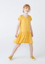 Vestido Curto Infantil Menina Com Babado