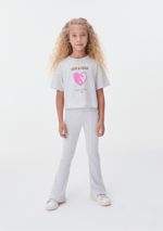 Blusa Cropped Infantil Menina Manga Curta