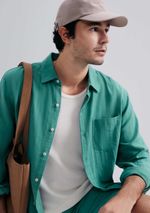Camisa Masculina Manga Longa Texturizada