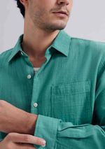 Camisa Masculina Manga Longa Texturizada