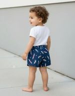 Shorts Bebê Menina Estampado Em Tecido De Viscose