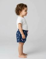 Shorts Bebê Menina Estampado Em Tecido De Viscose