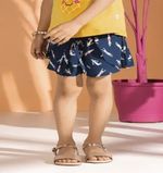 Shorts Bebê Menina Estampado Em Tecido De Viscose