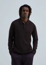 Camisa Polo Masculina Manga Longa Em Tricô