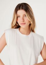 Blusa Regata Feminina Em Malha De Algodão Alças Largas