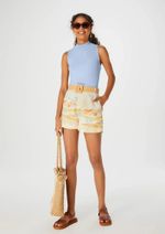 Regata Básica Feminina Gola Alta Em Ribana