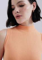 Regata Básica Feminina Gola Alta Em Ribana