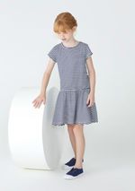Vestido Curto Infantil Menina Com Babado