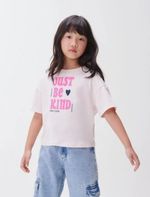 Blusa Cropped Infantil Menina Manga Curta