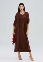 Cardigan Feminino Alongado Em Tricô