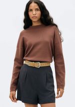 Blusão Feminino Gola Alta Em Tricô