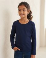 Blusa Básica Infantil Menina Manga Longa