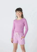 Blusa Básica Infantil Menina Manga Longa