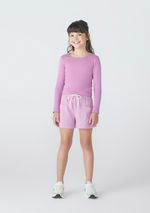 Blusa Básica Infantil Menina Manga Longa
