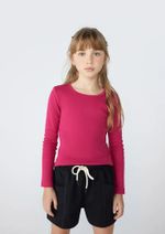 Blusa Básica Infantil Menina Manga Longa