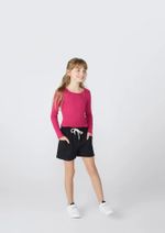 Blusa Básica Infantil Menina Manga Longa