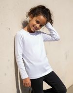 Blusa Básica Infantil Menina Manga Longa