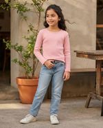 Blusa Básica Infantil Menina Manga Longa