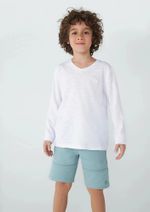 Camiseta Básica Infantil Menino Manga Longa Flamê