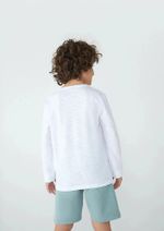 Camiseta Básica Infantil Menino Manga Longa Flamê