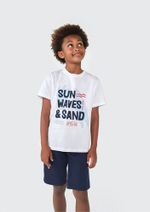 Camiseta Manga Curta Infantil Menino Em Malha De Algodão