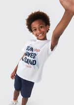 Camiseta Manga Curta Infantil Menino Em Malha De Algodão