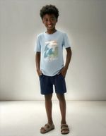 Camiseta Manga Curta Infantil Menino Em Malha De Algodão