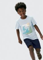 Camiseta Manga Curta Infantil Menino Em Malha De Algodão
