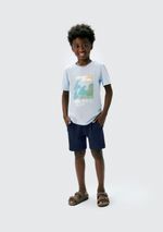 Camiseta Manga Curta Infantil Menino Em Malha De Algodão