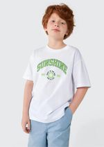 Camiseta Manga Curta Infantil Menino Em Malha De Algodão