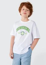 Camiseta Manga Curta Infantil Menino Em Malha De Algodão