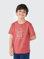 Camiseta Manga Curta Infantil Menino Em Malha De Algodão