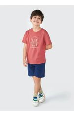 Camiseta Manga Curta Infantil Menino Em Malha De Algodão