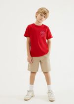 Camiseta Manga Curta Infantil Menino Em Malha De Algodão