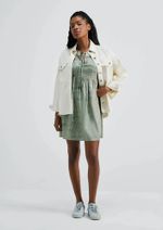 Vestido Curto Evasê Estampado Em Viscolinho