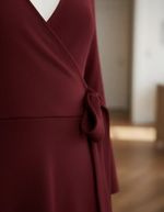 Vestido Curto Transpassado Com Faixa 