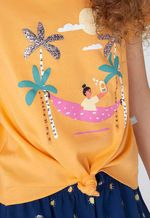 Blusa Infantil Menina Manga Curta Estampada