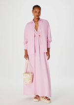 Vestido Longo Decote V Com Vazado