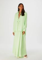 Vestido Longo Decote V Com Vazado