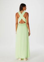 Vestido Longo Decote V Com Vazado