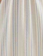 Vestido Midi Listrado Com Linho